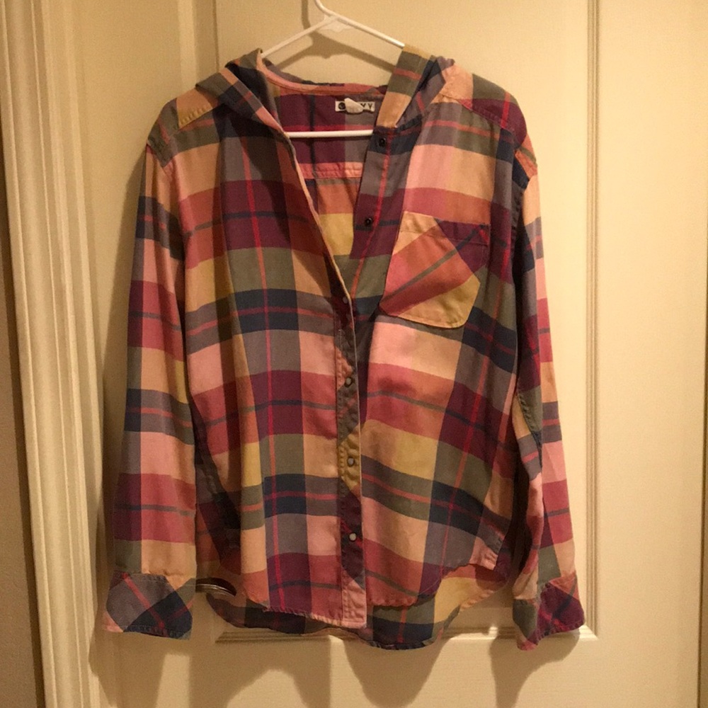Roxy hooded flannel